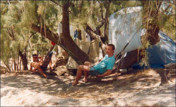 Jim and Nick on the beach Matala