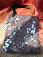 Silver sequin bag